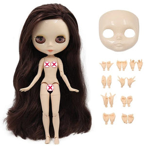 Planet Gates 0222 face hand 1 / 30cm height ICY DBS Blyth doll White Skin Glossy face Matte face Joint body with hand set A&B 1/6 bjd suitable diy makeup Special price