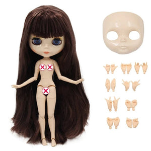 Planet Gates 0222 face hand / 30cm height ICY DBS Blyth doll White Skin Glossy face Matte face Joint body with hand set A&B 1/6 bjd suitable diy makeup Special price
