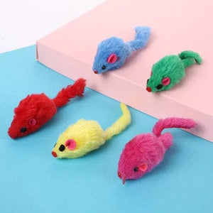 Planet Gates 03 / 5 pc Color Random 5Pcs Plush Catmint Simulation Mouse Interactive Cat Pet Catnip Teasing Interactive Toy For Kitten Gifts Supplies By Random Color