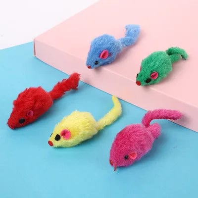 Planet Gates 03 / 5 pc Color Random 5Pcs Plush Catmint Simulation Mouse Interactive Cat Pet Catnip Teasing Interactive Toy For Kitten Gifts Supplies By Random Color