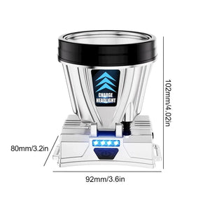 Planet Gates 036TD-White light 1200mAh Super Bright Rechargeable Headlight High Power Headlamp Waterproof Emergency Fishing Camping Lantern Head Flashlight