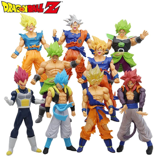 Planet Gates 04 Anime Dragon Ball Z Super Saiyan Son Goku Vegeta Anime Action Figure Model Gifts Collectible Figurines for Kids 18cm