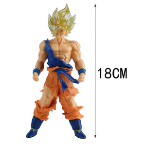 Planet Gates 04 Anime Dragon Ball Z Super Saiyan Son Goku Vegeta Anime Action Figure Model Gifts Collectible Figurines for Kids 18cm