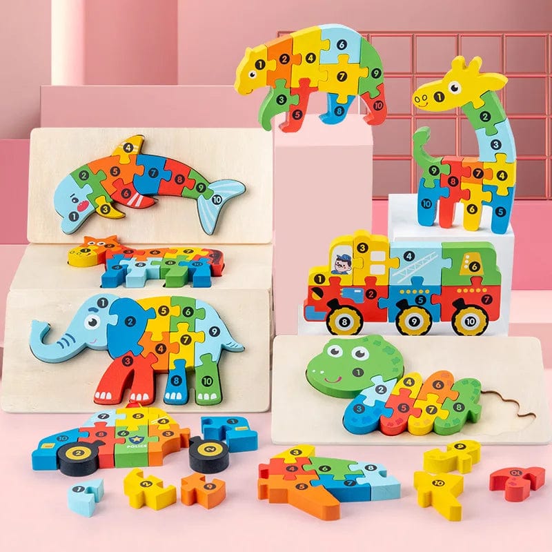 Planet Gates 05 Montessori Wooden Toddler Puzzles for Kids Montessori Toys for Toddlers 2 3 4 5 Years Old Top 3D Puzzle Educational Dinosaur Toy