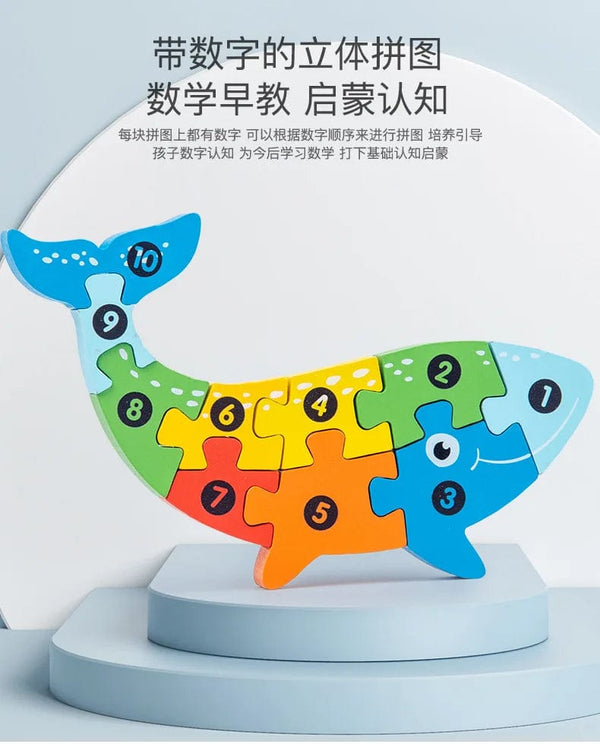 Planet Gates 05 Montessori Wooden Toddler Puzzles for Kids Montessori Toys for Toddlers 2 3 4 5 Years Old Top 3D Puzzle Educational Dinosaur Toy