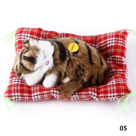 Planet Gates 05 Stuffed Toys Lovely Simulation Animal Doll Plush Sleeping Cats Toy with Sound Kids Toy Decorations Birthday Gift For Children