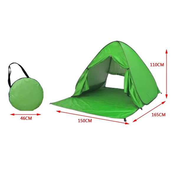 Planet Gates 06 Automatic Instant Pop Up Tent Potable Beach Tent Outdoor Waterproof UV Protection Camping Fishing Tent（With door curtain）