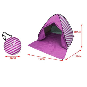 Planet Gates 06 Automatic Instant Pop Up Tent Potable Beach Tent Outdoor Waterproof UV Protection Camping Fishing Tent（With door curtain）