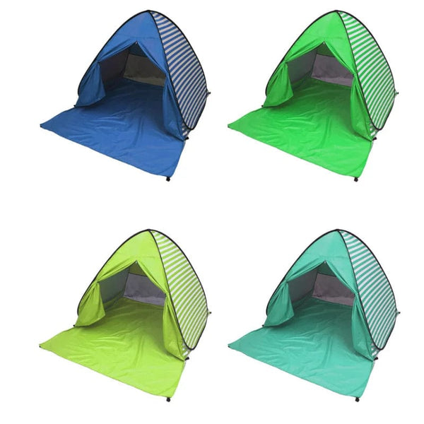 Planet Gates 06 Automatic Instant Pop Up Tent Potable Beach Tent Outdoor Waterproof UV Protection Camping Fishing Tent（With door curtain）