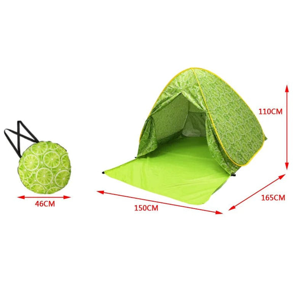 Planet Gates 06 Automatic Instant Pop Up Tent Potable Beach Tent Outdoor Waterproof UV Protection Camping Fishing Tent（With door curtain）