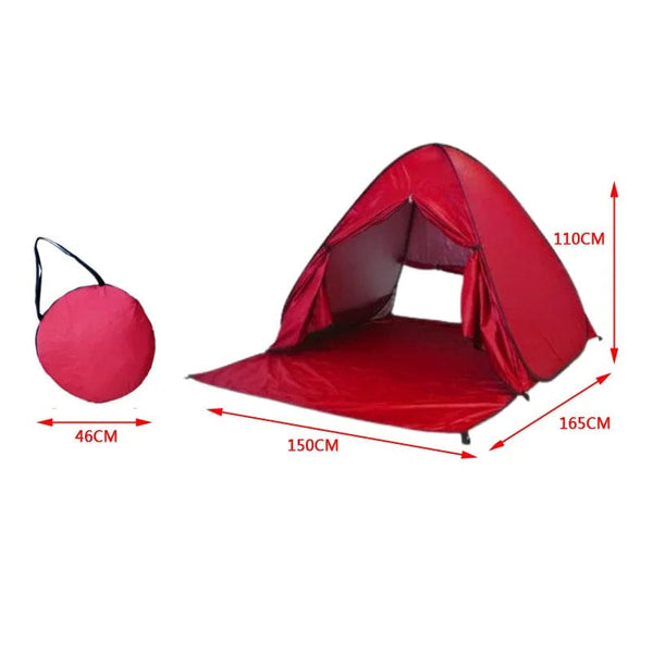 Planet Gates 06 Automatic Instant Pop Up Tent Potable Beach Tent Outdoor Waterproof UV Protection Camping Fishing Tent（With door curtain）