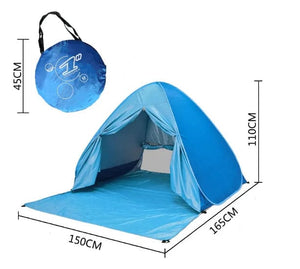 Planet Gates 06 Automatic Instant Pop Up Tent Potable Beach Tent Outdoor Waterproof UV Protection Camping Fishing Tent（With door curtain）