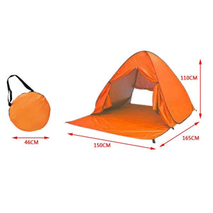 Planet Gates 06 Automatic Instant Pop Up Tent Potable Beach Tent Outdoor Waterproof UV Protection Camping Fishing Tent（With door curtain）