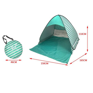 Planet Gates 06 Automatic Instant Pop Up Tent Potable Beach Tent Outdoor Waterproof UV Protection Camping Fishing Tent（With door curtain）