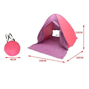 Planet Gates 06 Automatic Instant Pop Up Tent Potable Beach Tent Outdoor Waterproof UV Protection Camping Fishing Tent（With door curtain）
