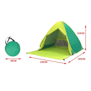 Planet Gates 06 Automatic Instant Pop Up Tent Potable Beach Tent Outdoor Waterproof UV Protection Camping Fishing Tent（With door curtain）
