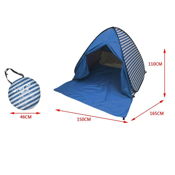 Planet Gates 06 Automatic Instant Pop Up Tent Potable Beach Tent Outdoor Waterproof UV Protection Camping Fishing Tent（With door curtain）