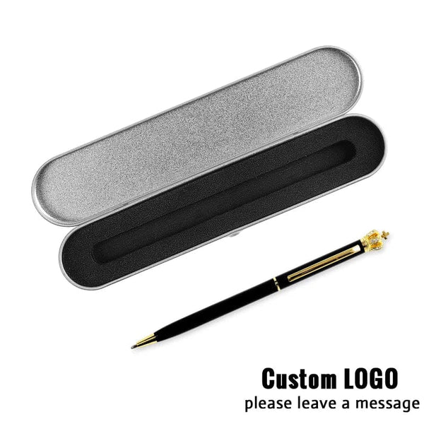 Planet Gates 06 / black Exquisite Gift Box Ballpoint Pen Set Business Customized Logo Office Accessories Student Teacher Gift Writing Pens Carving Name