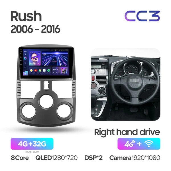 Planet Gates 06Rush CC3 32G-R / Russian Federation TEYES CC3L CC3 2K For Toyota Rush J200 1 2006 - 2016 Right hand drive Car Radio Multimedia Video Player Navigation stereo GPS Android 10 No 2din 2 din dvd