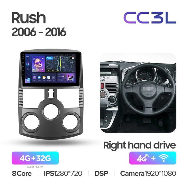 Planet Gates 06Rush CC3L 32G-R / Russian Federation TEYES CC3L CC3 2K For Toyota Rush J200 1 2006 - 2016 Right hand drive Car Radio Multimedia Video Player Navigation stereo GPS Android 10 No 2din 2 din dvd