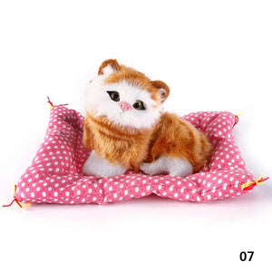 Planet Gates 07 Stuffed Toys Lovely Simulation Animal Doll Plush Sleeping Cats Toy with Sound Kids Toy Decorations Birthday Gift For Children