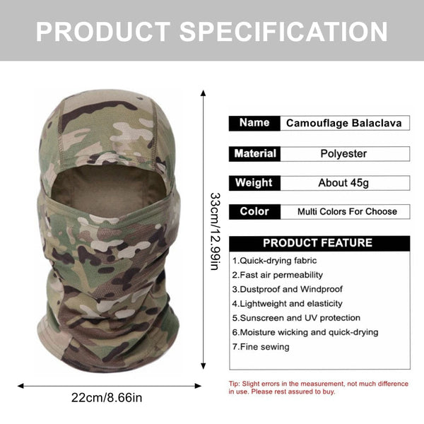 Planet Gates 08 Tactical Camouflage Balaclava Full Face Mask Ski Bike Cycling Army Hunting Head Cover Scarf Multicam Military Airsoft Cap Men