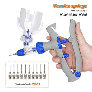 Planet Gates 1-10ml Automatic Veterinary Continuous Syringe Animal Injection Adjustable Vaccine for Livestock Pig Cattle Sheep Chicken