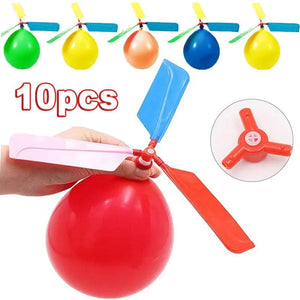Planet Gates 1-10Pcs Creative Balloon Helicopter Toys Children Outdoor Sports Toy Portable Electric Balloon Plane Interactive Party Toy Gifts