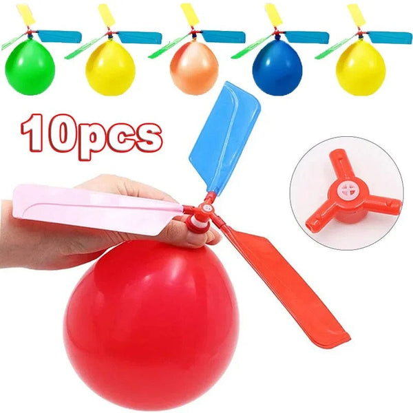 Planet Gates 1-10Pcs Creative Balloon Helicopter Toys Children Outdoor Sports Toy Portable Electric Balloon Plane Interactive Party Toy Gifts