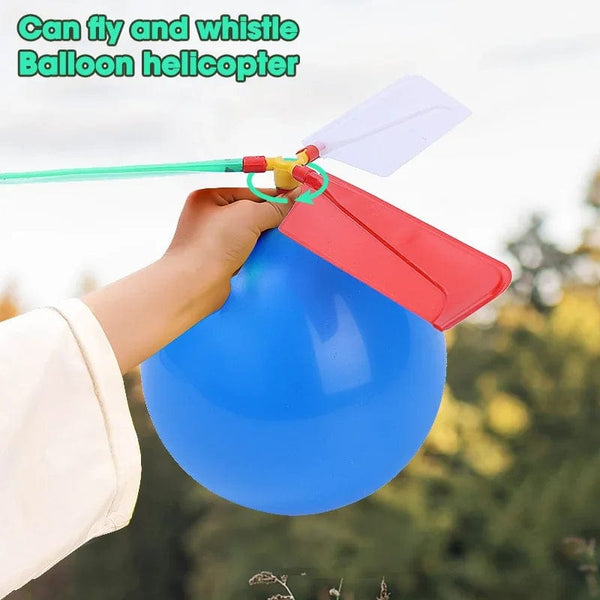 Planet Gates 1-10Pcs Creative Balloon Helicopter Toys Children Outdoor Sports Toy Portable Electric Balloon Plane Interactive Party Toy Gifts