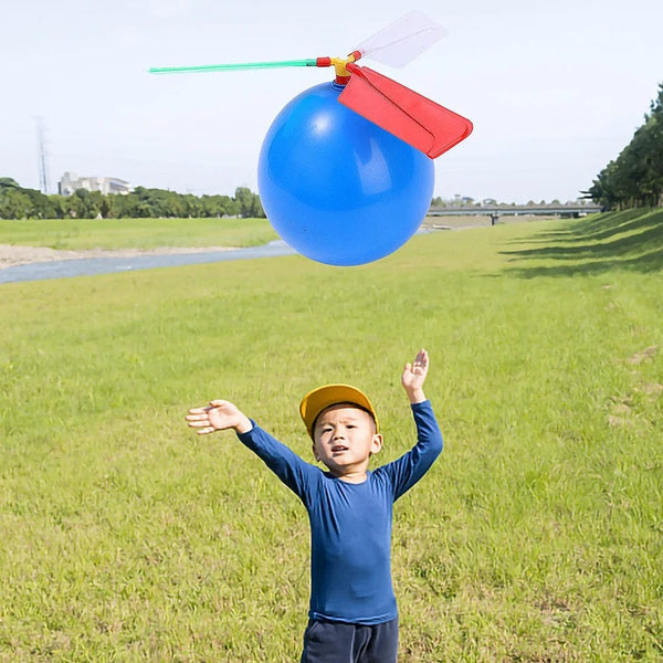 Planet Gates 1-10Pcs Creative Balloon Helicopter Toys Children Outdoor Sports Toy Portable Electric Balloon Plane Interactive Party Toy Gifts