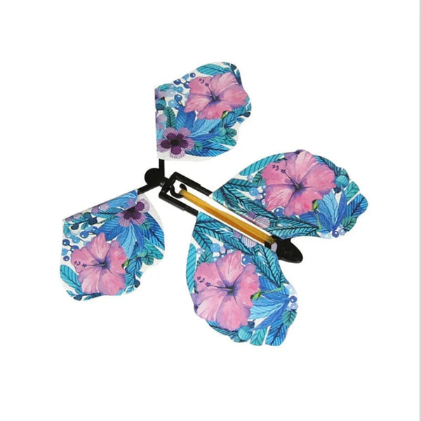 Planet Gates 1-10Pcs Magic Wind Up Flying Butterfly in The Book Rubber Band Powered Magic Fairy Flying Toy Great Surpris Gift Party Favor