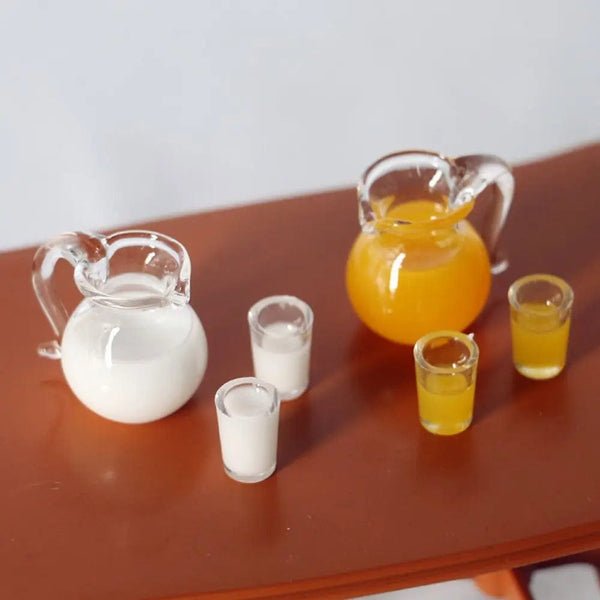 Planet Gates 1/12 Scale Simulation Miniature  Drinking Model Drinks Jug Cup Coffee Milk Lemon Water Orange Juice Doll Accessories