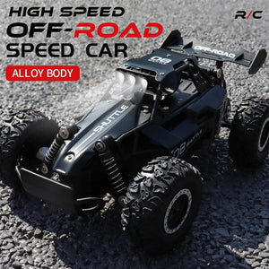 Planet Gates 1:16 RC Car with LED Light 2.4G 2WD 20KM/H High Speed Off-Road Climbing Remote Control Car Toy Gifts for Kids