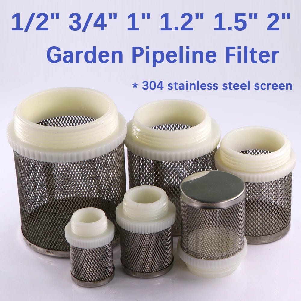 Planet Gates 1/2" 3/4" 1" 1.2" 1.5" 2" Garden Hose Filter Water Pump Protect for Micro Irrigation Water Clean Mesh Filters Joint Percolator