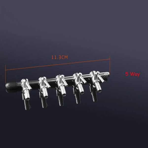 Planet Gates 1 2 3 4 5 Way Aquarium Air Splitter Valve Fish Tank Air Pump Flow Splitter Distributor Pump Valve Tap Lever Control Switch Valve