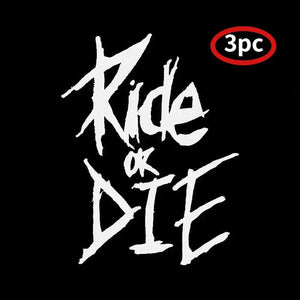 Planet Gates 1/2/3pc MTB Bike Frame Sticker Ride or Die Top Tube Sticker Bicycle Decals Decorative Frame Stickers Bike Stickers Bike Decal