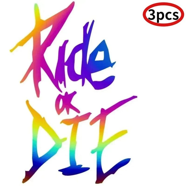 Planet Gates 1/2/3pc MTB Bike Frame Sticker Ride or Die Top Tube Sticker Bicycle Decals Decorative Frame Stickers Bike Stickers Bike Decal