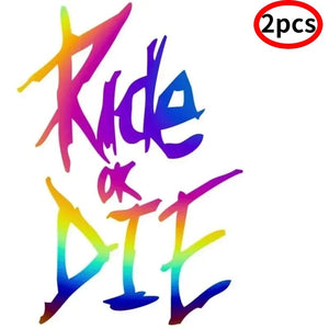 Planet Gates 1/2/3pc MTB Bike Frame Sticker Ride or Die Top Tube Sticker Bicycle Decals Decorative Frame Stickers Bike Stickers Bike Decal