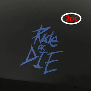 Planet Gates 1/2/3pc MTB Bike Frame Sticker Ride or Die Top Tube Sticker Bicycle Decals Decorative Frame Stickers Bike Stickers Bike Decal