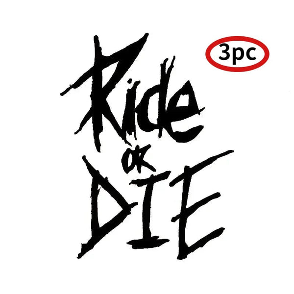 Planet Gates 1/2/3pc MTB Bike Frame Sticker Ride or Die Top Tube Sticker Bicycle Decals Decorative Frame Stickers Bike Stickers Bike Decal