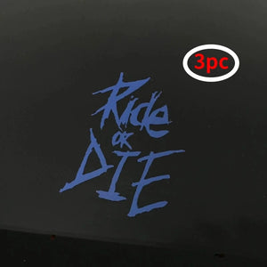 Planet Gates 1/2/3pc MTB Bike Frame Sticker Ride or Die Top Tube Sticker Bicycle Decals Decorative Frame Stickers Bike Stickers Bike Decal