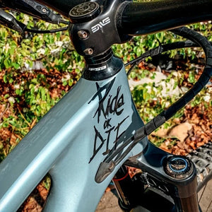 Planet Gates 1/2/3pc MTB Bike Frame Sticker Ride or Die Top Tube Sticker Bicycle Decals Decorative Frame Stickers Bike Stickers Bike Decal