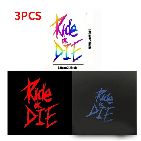 Planet Gates 1/2/3pc MTB Bike Frame Sticker Ride or Die Top Tube Sticker Bicycle Decals Decorative Frame Stickers Bike Stickers Bike Decal