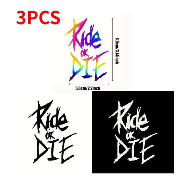 Planet Gates 1/2/3pc MTB Bike Frame Sticker Ride or Die Top Tube Sticker Bicycle Decals Decorative Frame Stickers Bike Stickers Bike Decal