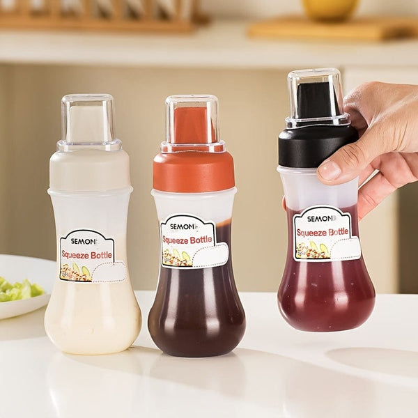 Planet Gates 1/2/3pcs, Squeeze Sauce Bottle, Leak Proof Refillable Condiment Container For Salad Ketchup Honey Jam, Squeeze Sauce Bottle Oyster Sauce Squeeze Bottle, Home Kitchen Supplies