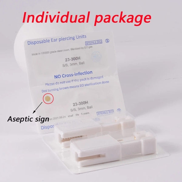 Planet Gates 1-20Pcs/set Ear Piercing Gun Disposable Disinfect Safety Earring Piercer Kit Studs Nose Ring Piercing Machine Body Jewelry Tool