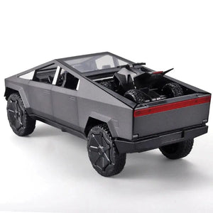 Planet Gates 1:24 Cybertruck Model Silver Pickup Truck Diecast Metal Toy Cars with Sound and Light for Kids Age 3 Year