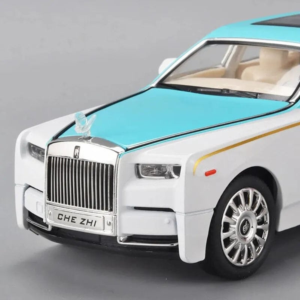 Planet Gates 1:24 RR Phantom Model Zinc Alloy Pull Back Diecast Toy Cars with Sound and Light for Kids Boy Girl Gift