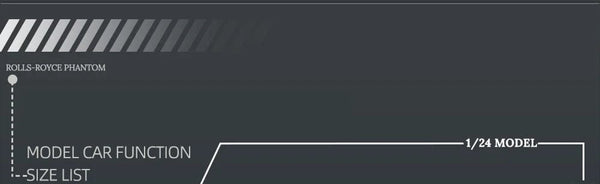 Planet Gates 1:24 RR Phantom Model Zinc Alloy Pull Back Diecast Toy Cars with Sound and Light for Kids Boy Girl Gift